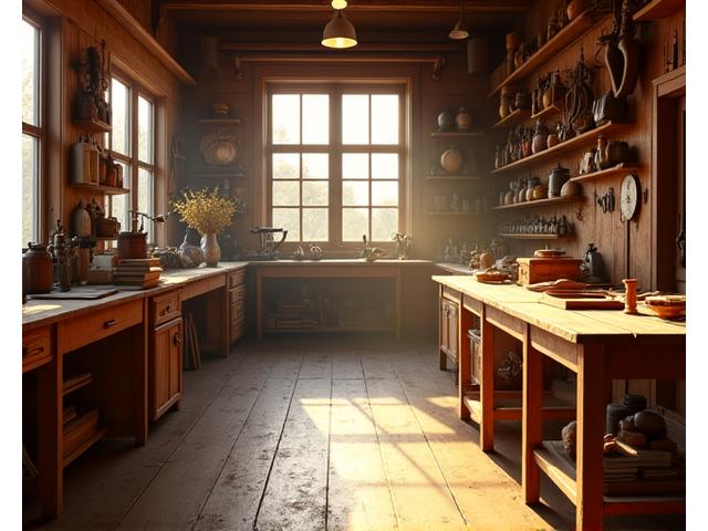 Ancien atelier d'ébénisterie, ambiance chaleureuse et artisanale